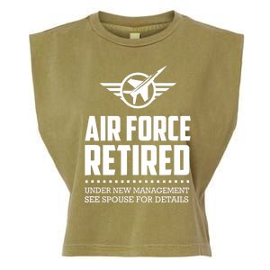 Funny Air Force Retired | Military Veteran Garment-Dyed Women's Muscle Tee