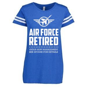 Funny Air Force Retired | Military Veteran Enza Ladies Jersey Football T-Shirt