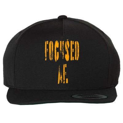 FOCUSED AF.  Wool Snapback Cap