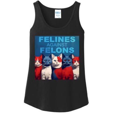 Felines Against Felons Kamala Harris Madam President Ladies Essential Tank