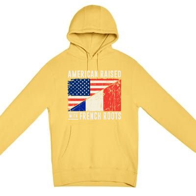 Flag American French Roots French American Funny Premium Pullover Hoodie