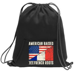 Flag American French Roots French American Funny Sweatshirt Cinch Pack Bag