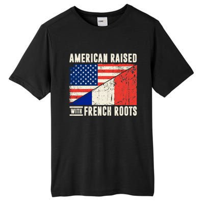 Flag American French Roots French American Funny Tall Fusion ChromaSoft Performance T-Shirt