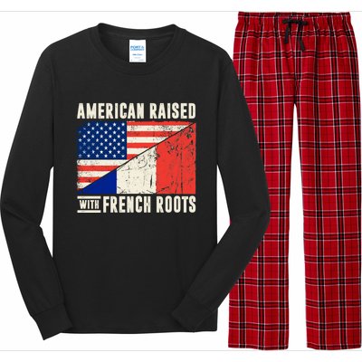 Flag American French Roots French American Funny Long Sleeve Pajama Set