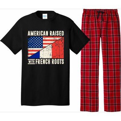 Flag American French Roots French American Funny Pajama Set