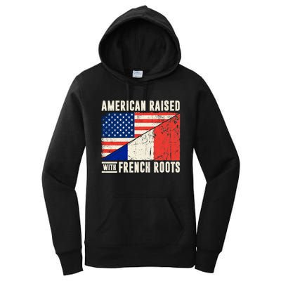 Flag American French Roots French American Funny Women's Pullover Hoodie