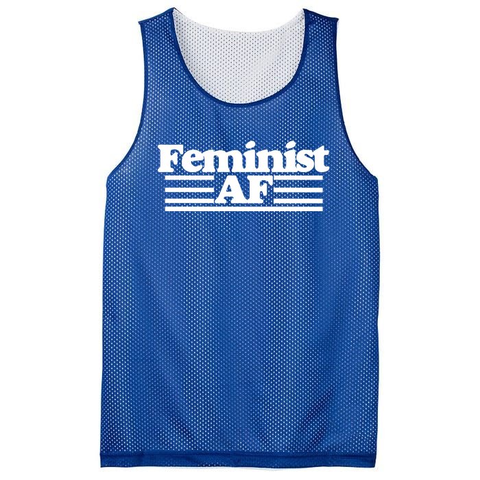 Feminist Af Feminism With A Retro 70s Cool Gift Mesh Reversible Basketball Jersey Tank