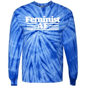 Feminist Af Feminism With A Retro 70s Cool Gift Tie-Dye Long Sleeve Shirt