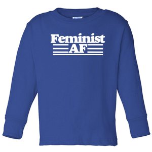 Feminist Af Feminism With A Retro 70s Cool Gift Toddler Long Sleeve Shirt