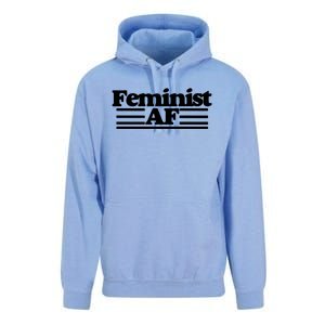 Feminist Af Feminism With A Retro 70s Cool Gift Unisex Surf Hoodie