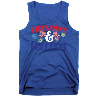 Fireworks And Freedom Fourth Of July Cool Gift Tank Top