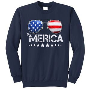 Funny American Flag Patriotic Fourth Sweatshirt