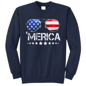 Funny American Flag Patriotic Fourth Tall Sweatshirt