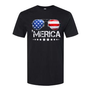 Funny American Flag Patriotic Fourth Softstyle CVC T-Shirt