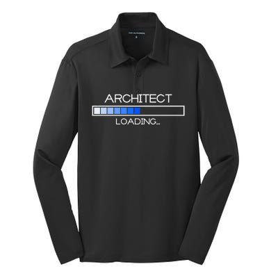 Future Architect Funny Architecture University Graduation Silk Touch Performance Long Sleeve Polo