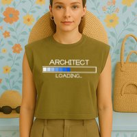 Future Architect Funny Architecture University Graduation Garment-Dyed Women's Muscle Tee