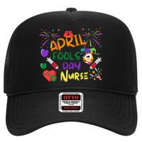 Funny April Fool's Day for Nurse High Crown Mesh Back Trucker Hat