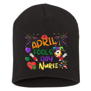 Funny April Fool's Day for Nurse Short Acrylic Beanie