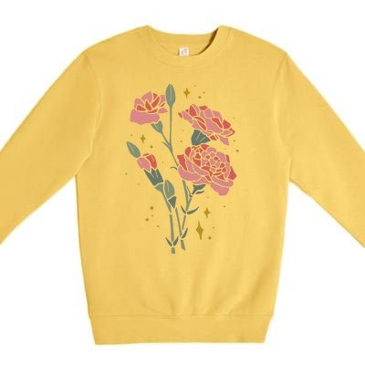 Flower Art Premium Crewneck Sweatshirt