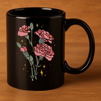Flower Art 11oz C Handle Ceramic Mug