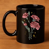 Flower Art 11oz C Handle Ceramic Mug