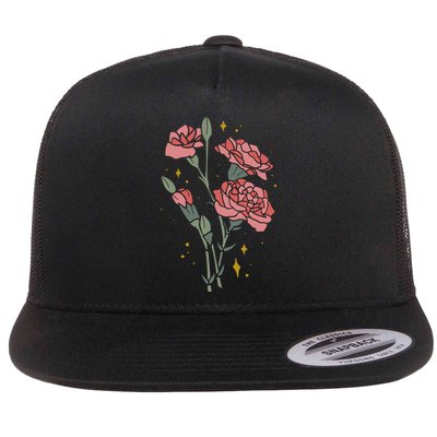 Flower Art Flatbill Hat