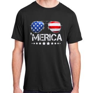 Funny American Flag Patriotic Fourth Adult ChromaSoft Performance T-Shirt