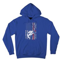 Fishing American Flag Vintage Usa Bass Fisher Gift Hoodie