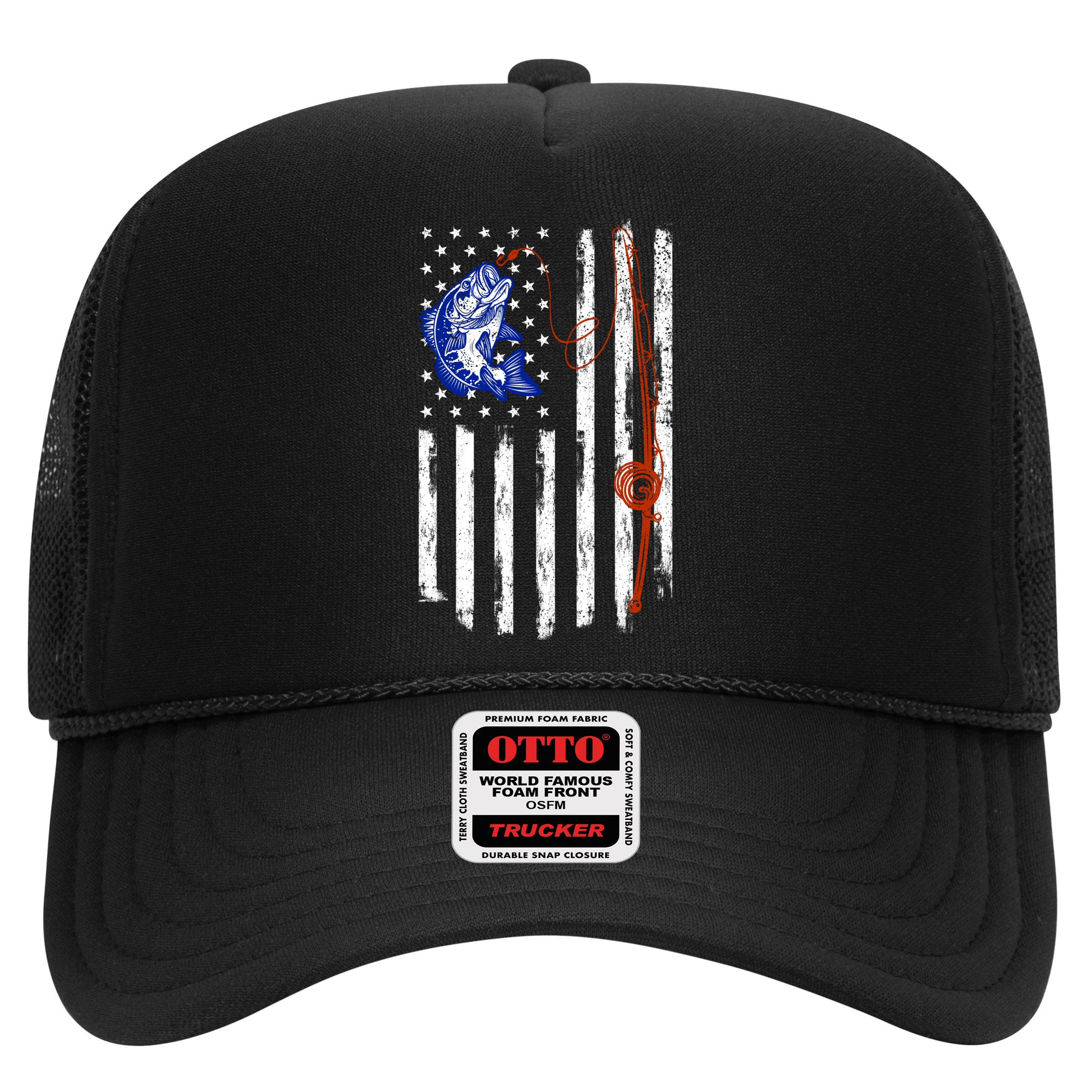Fishing American Flag 4th Of July Usa Patriotic Fish Lover Gift Hat
