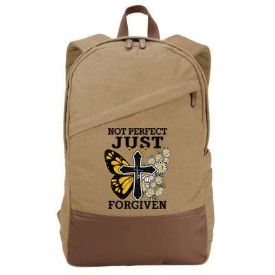 Forgiven and Funny Christian  for Jesus Lovers Cotton Canvas Backpack