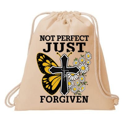 Forgiven and Funny Christian  for Jesus Lovers Drawstring Bag