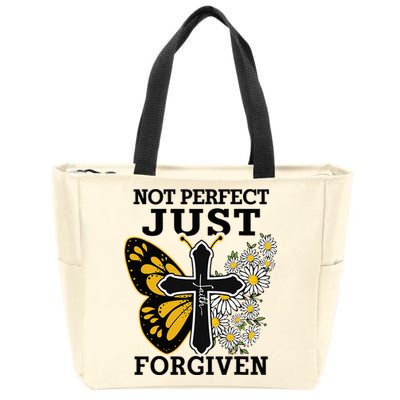 Forgiven and Funny Christian  for Jesus Lovers Zip Tote Bag