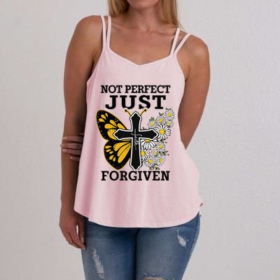 Forgiven and Funny Christian  for Jesus Lovers Women's Strappy Tank