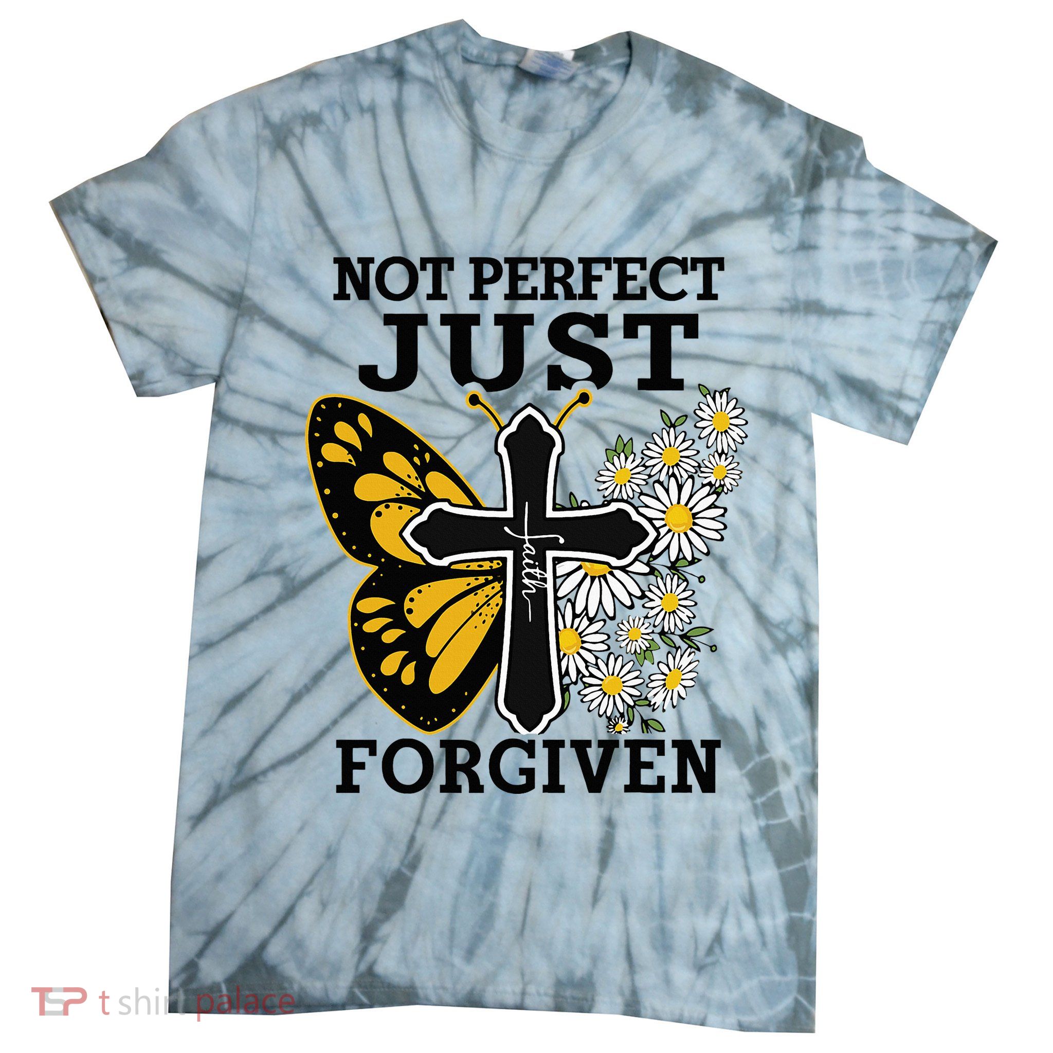 Forgiven and Funny Christian  for Jesus Lovers Tie-Dye T-Shirt