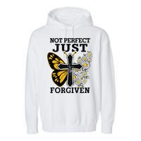 Forgiven and Funny Christian  for Jesus Lovers Garment-Dyed Fleece Hoodie