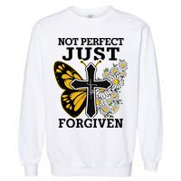 Forgiven and Funny Christian  for Jesus Lovers Garment-Dyed Sweatshirt