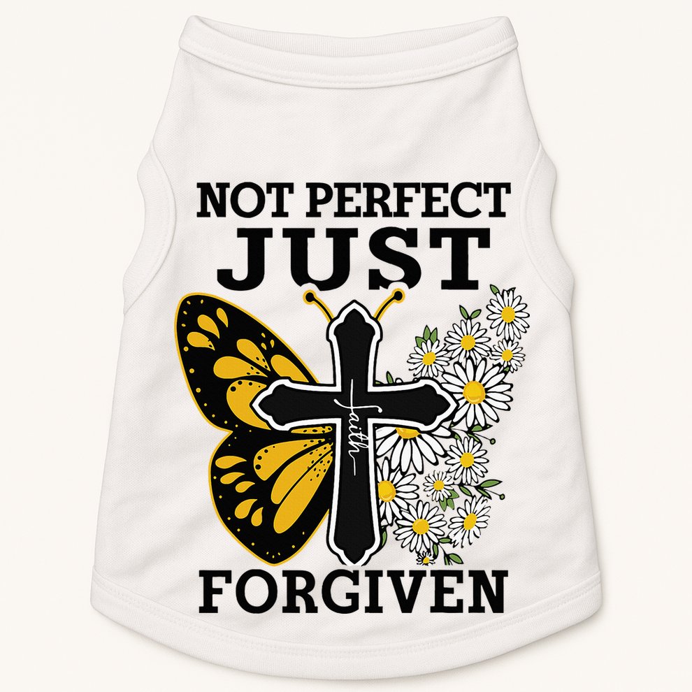 Forgiven and Funny Christian  for Jesus Lovers Doggie Tank