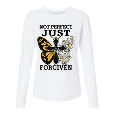 Forgiven and Funny Christian  for Jesus Lovers Womens Cotton Relaxed Long Sleeve T-Shirt