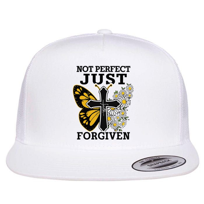 Forgiven and Funny Christian  for Jesus Lovers Flat Bill Trucker Hat