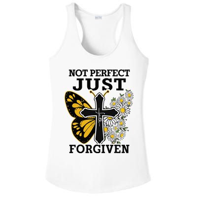 Forgiven and Funny Christian  for Jesus Lovers Ladies PosiCharge Competitor Racerback Tank