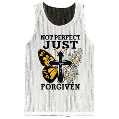Forgiven and Funny Christian  for Jesus Lovers Mesh Reversible Basketball Jersey Tank