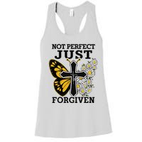 Forgiven and Funny Christian  for Jesus Lovers Women's Racerback Tank