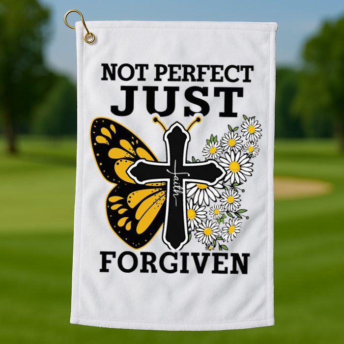 Forgiven and Funny Christian  for Jesus Lovers Golf Towel