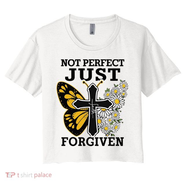 Forgiven and Funny Christian  for Jesus Lovers Crop Top