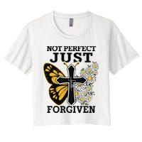Forgiven and Funny Christian  for Jesus Lovers Crop Top