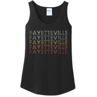 Fayetteville Arkansas Fayetteville Ar Retro Vintage Text Ladies Essential Tank