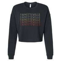 Fayetteville Arkansas Fayetteville Ar Retro Vintage Text Cropped Pullover Crew