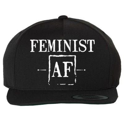 Feminist Af Funny Gift Funny Female Feminism 'S Rights Gift Wool Snapback Cap