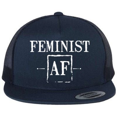 Feminist Af Funny Gift Funny Female Feminism 'S Rights Gift Flat Bill Trucker Hat