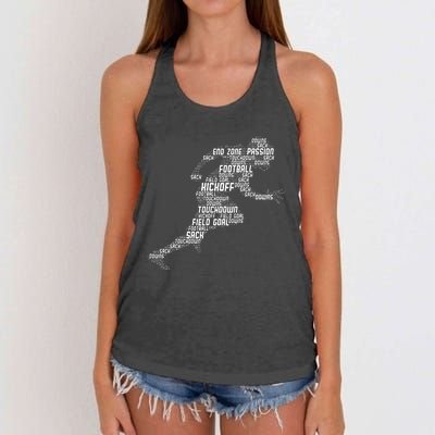 Football American Football Women's Knotted Racerback Tank